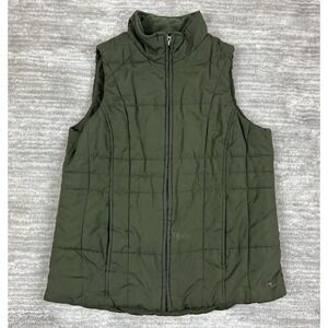Athletic‎ Works Vest Womens Small Green 4-6 Quilted Puffer Outdoors Travel